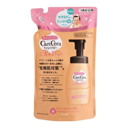 

[Оптовая закупка] Rohto Pharmaceutical Care Cera Baby, 7 видов натуральных керамидов, высокоувлажняющая пена, гель для душа для всего тела, без запаха, сменный блок,