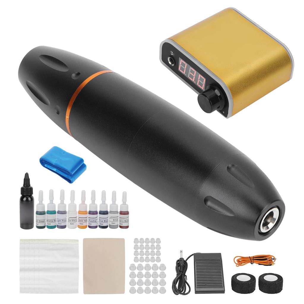 Professional Rotary Tattoo Pen Aluminium Alloy Liner Shader Complete Tattoo Machine Set for