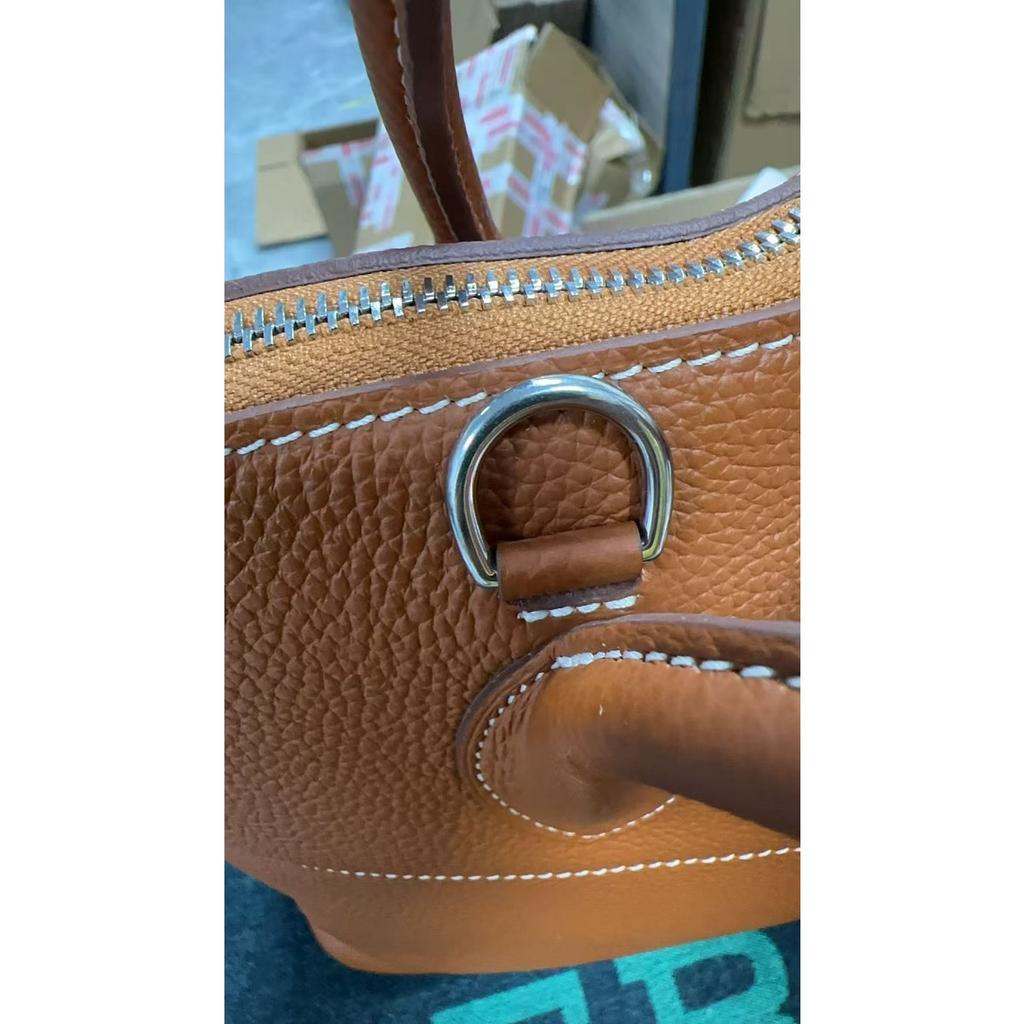 Přeshraniční první vrstva hovězí kůže nerezové kování čtyři uši ručně šitý 31/35 bowlingová kabelka dámská