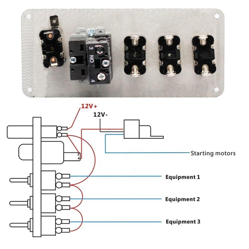 Ignition Combination LED Ignition Switch Panel Racing Car Engine Start Push Button Racing Car