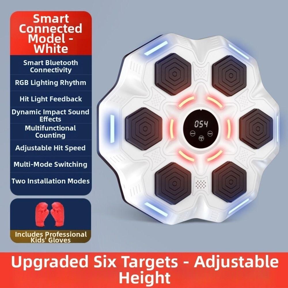Bluetooth Connection Electronic Boxing Trainer Reaction Training Equipment Adult/Children White Kid Gloves