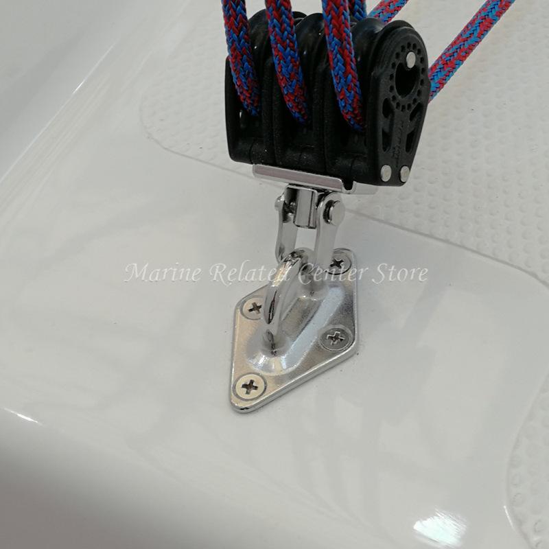 M5 M6 M8 Pad Eye 316 Stainless Steel Plate Hook Fixed Deck Door Buckle Heavy Duty Ceiling Mount Hanger for Yachts Boats Oval