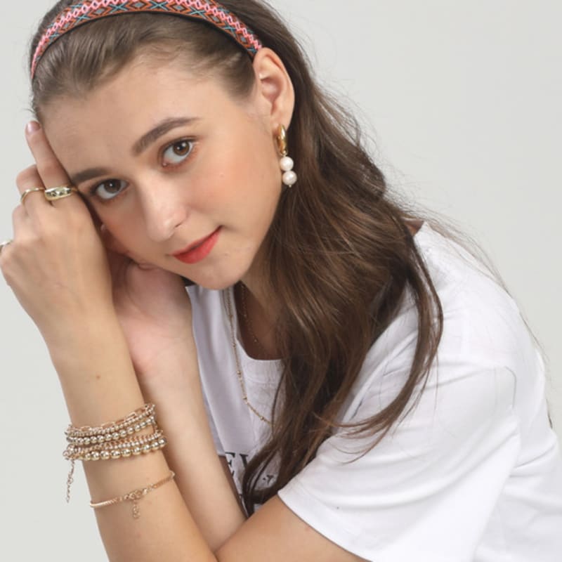 LALA Afrikanisches Muster Haarband P-ORANGE