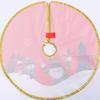 Golden Edged Christmas Tree SkirtDelicate Gold Edged Tree Skirt Embellishment Elegant Christmas Tree Base Cover