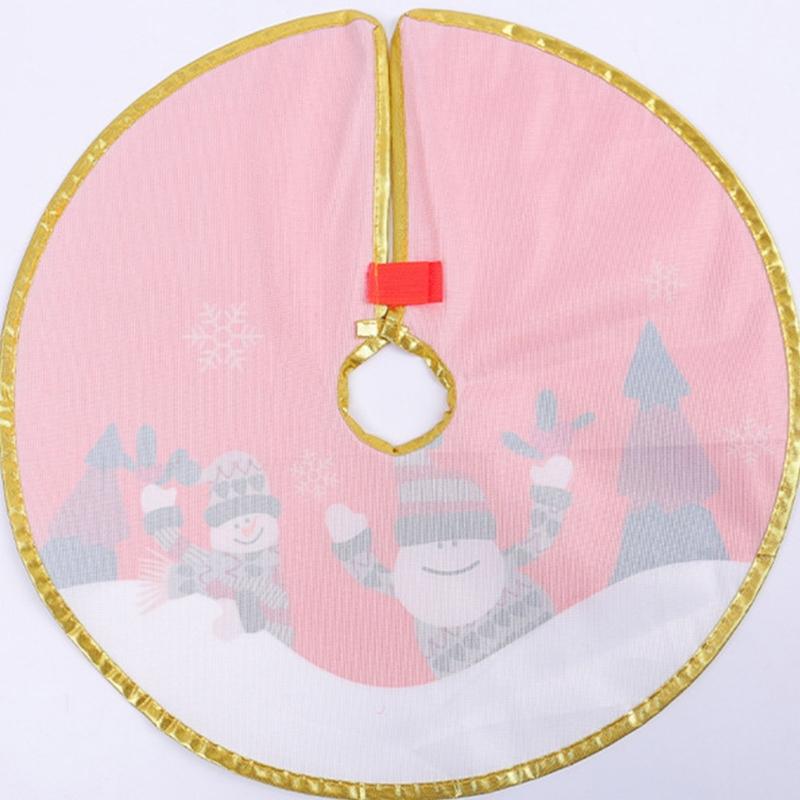 Golden Edged Christmas Tree SkirtDelicate Gold Edged Tree Skirt Embellishment Elegant Christmas Tree Base Cover