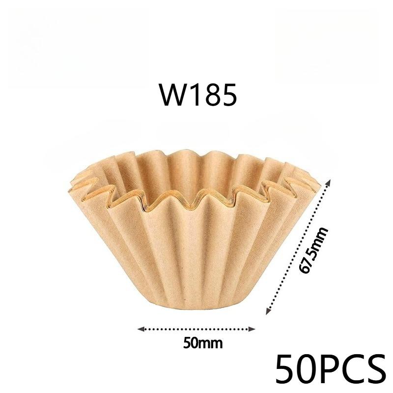 50PCS Basket Coffee Filter, Cups Bowl Shape Origami Hand Brewed Drip Corrugated Disposable Cup for Pour Over Espresso