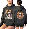 Fashion Vintage Women's Hoodie Gothic Skull Flower Printing Loose Fashion Pullover Autumn Casual Clothes Men Women Tops Sweatshirts