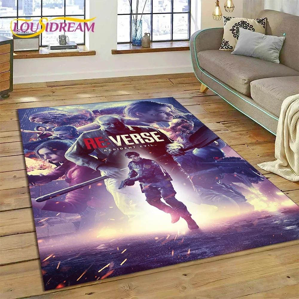 3D Horro Games R-Resident Evil Gamer Carpet Rug for Bedroom Living Room Home Sofa Decoration,Child Game Large Decor Floor Mat