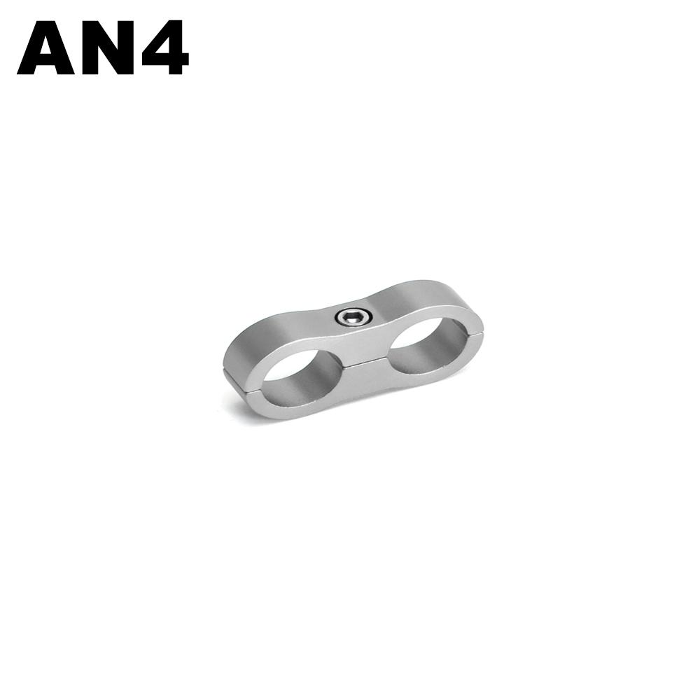 

1PC Universal Aluminum AN4 AN6 AN8 AN10 Braided Rubber Hose Line Clamp Splitter Billet Oil Fuel Water Hose Tube Seprator Kit