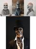 Spettrale Maschera Biochimica Scheletrica Per Costumi di Halloween Outfit in Silicone Integrale Con Cappello