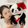 Cute Umbrella Panda Doll Holding Apple Simulation Panda Doll Children's Doll Giving Children Gifts