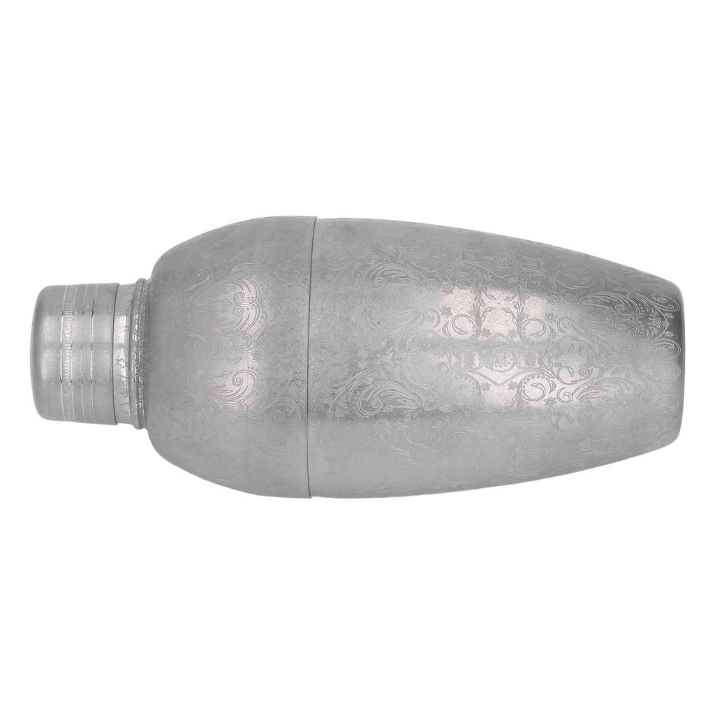 Cocktail Shaker 304 Stainless Steel High Strength Flower Carved Bartending Mixer Shaker for Bar