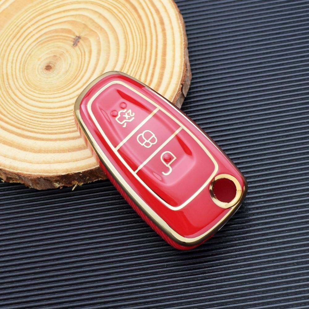 For Ford Ranger C-Max S-Max Focus Galaxy Mondeo Transit Tourneo Custom TPU Car Key Case Cover Auto Key Holder