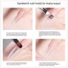 Long Ladder Oval Quick Extension Sandwich Nail Form Paper-Free Crystal Gel Builder Mold Professional Manicure  Shaping