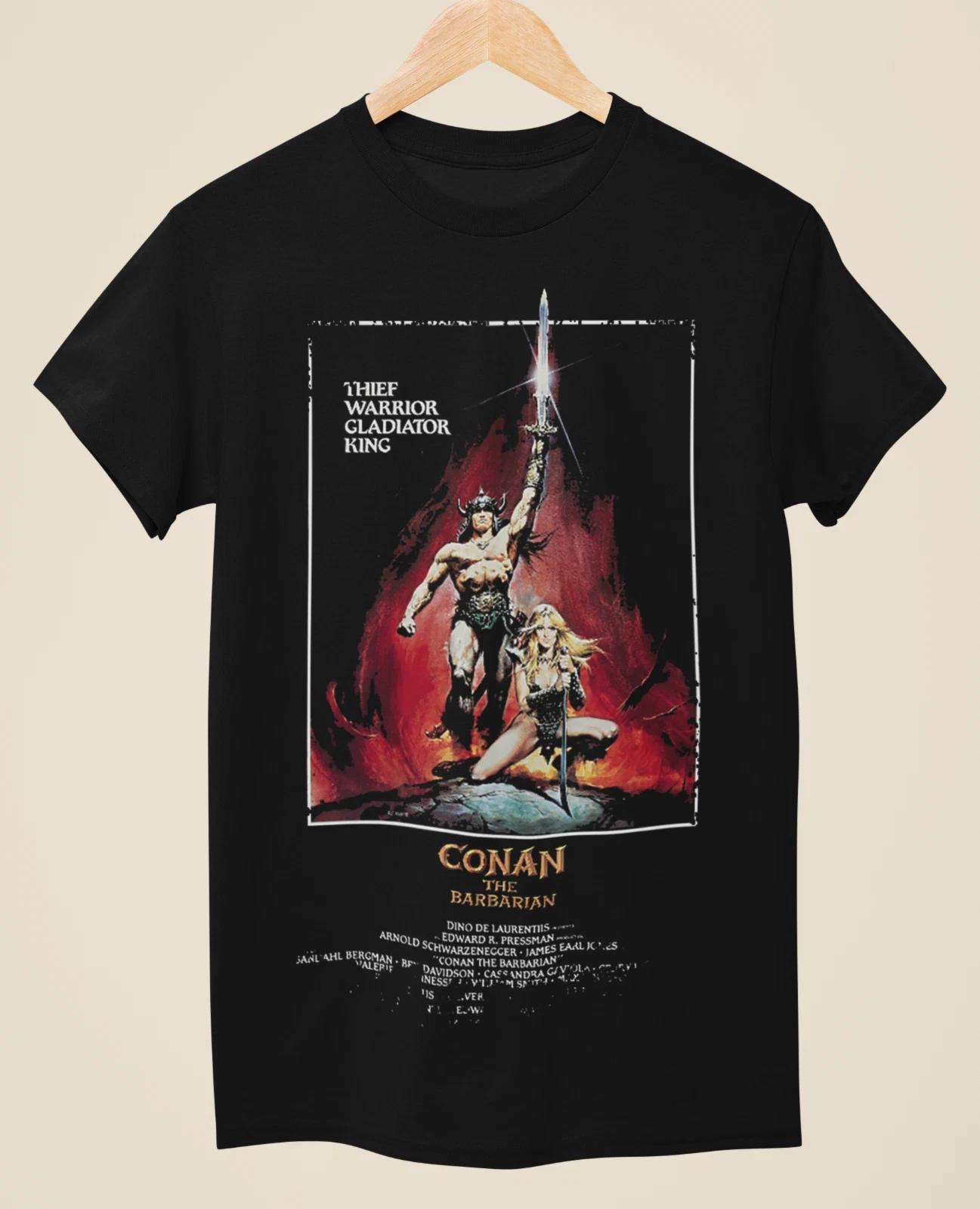Conan The Barbarian - Movie Poster Inspired Unisex Black T-shirt XL