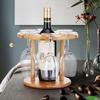 Bamboo Wine Glass Rack - Hanging Shelf Organizer For Home Bar Restaurant