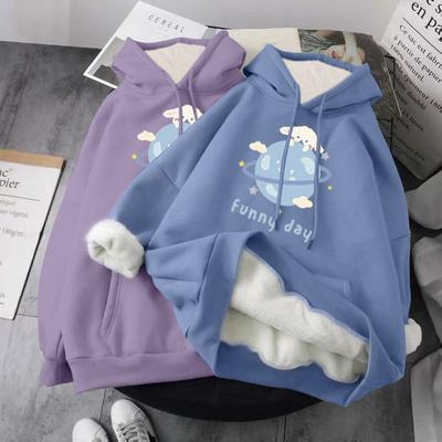 Neu gestalteter Kapuzenpullover, übergroßer bedruckter Sweatshirt, Kapuzenpullover, neuer koreanischer Harajuku, lässiger Retro-koreanischer Pullover, lockerer Damen-Top im College-Stil