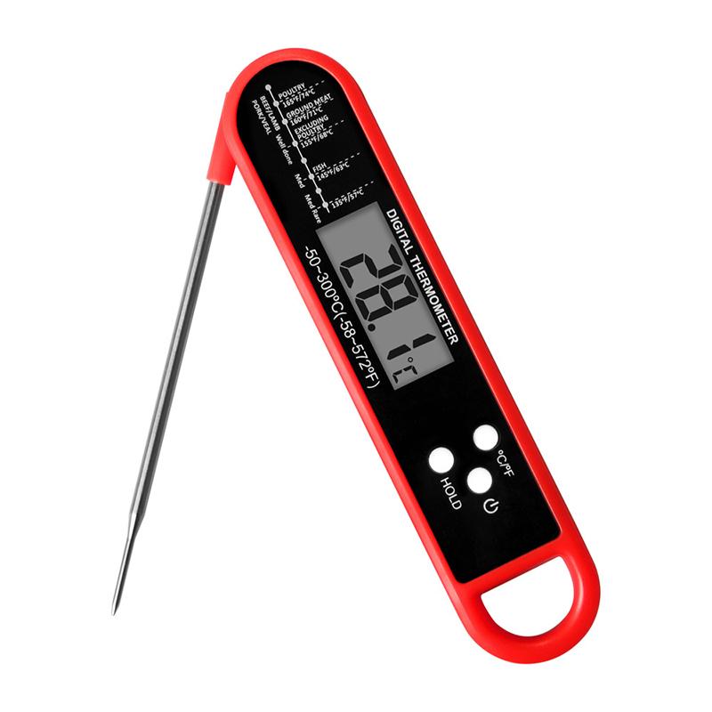 Professionelles Fleischthermometer Digital, Sofortmessung Mit Hoher Genauigkeit Wasserdicht & Hintergrundbeleuchtet Für Grill, BBQ, Ofen, Küche