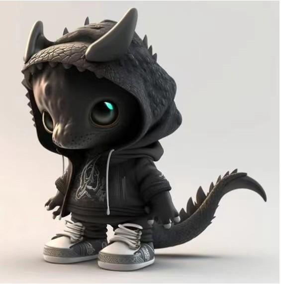 

Creative Resin Dragon Figurine For Halloween And Christmas Festive Desk Decor чёрный