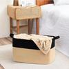 Stylish Handwoven Cotton Rope Laundry Basket for Bedroom Clothes Toys Organizer
