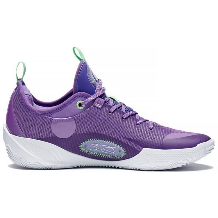 New LiNing Wade 808 2 Anti Slip Wear Resistant Low Top Basketball Shoes Quartz Purple ABPS037-1