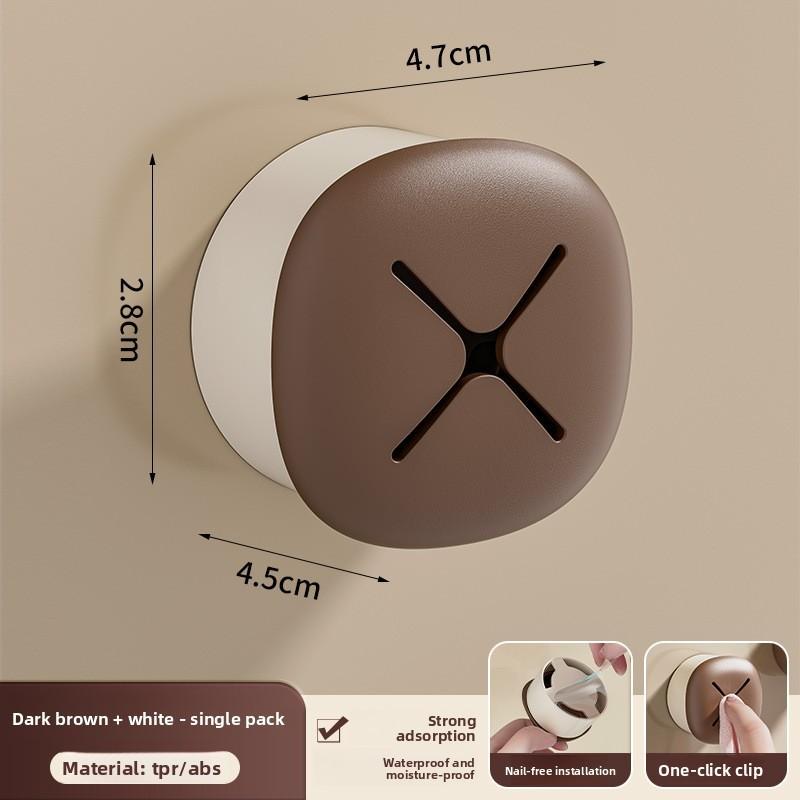 Modern Abs Adhesive Hook For Bathroom Storage With Easy Clean Face Towel Dispenser