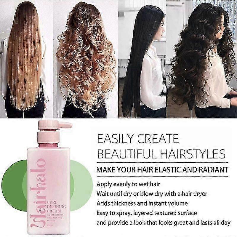 Hairhalo Locken definierende Creme Anti-Frizz Natürliches Volumen