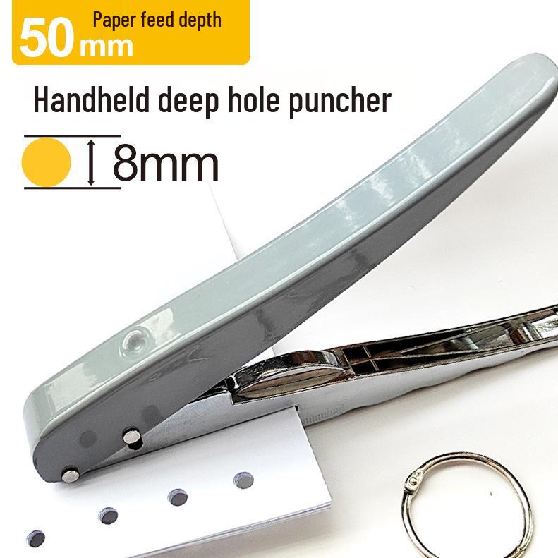 Multi-Function Single Hole Puncher for Students - Loose-Leaf Binding and Paper Punching Tool