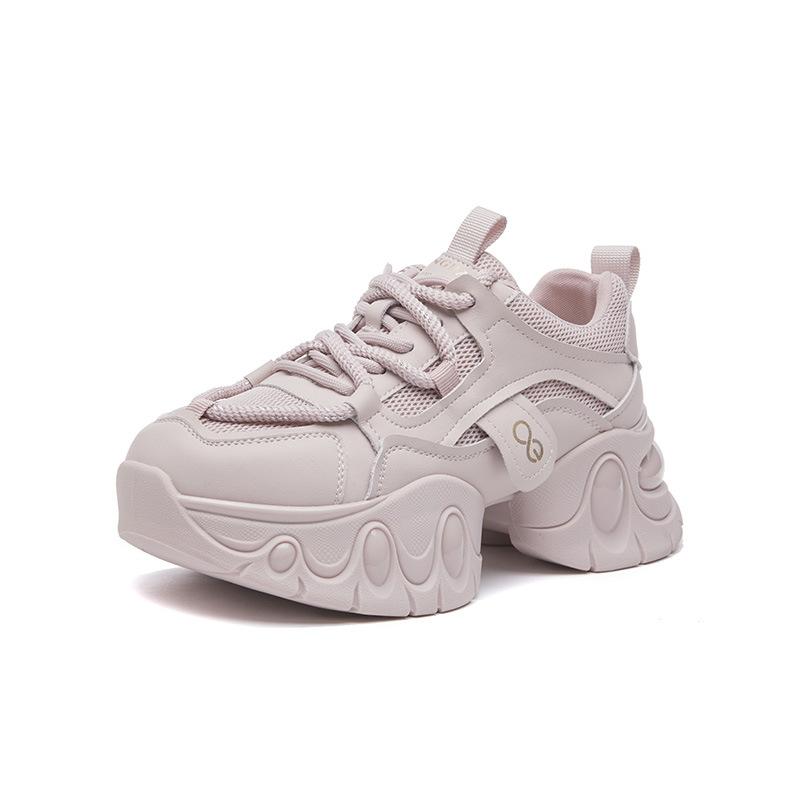 

Thick sole heightening low top round head dad shoes women s new spring and autumn leisure fashion travel sports little white shoes 2025 40