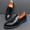 New Designer Tassels Loafter Black Patent Leather Slip On Shoes For Men Casual Business Formal Dress Footwear Zapatos Hombre