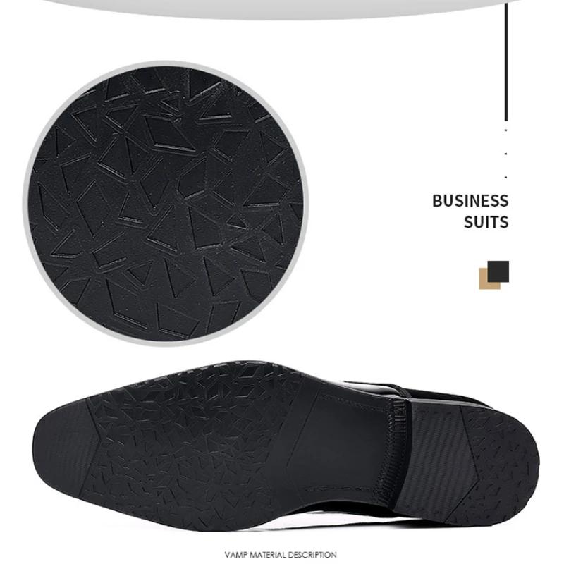 Nové pánské boty Oxford s špičatou špičkou, společenské boty, luxusní lakované svatební boty, klasické derby boty 2024, kožené boty, velikost 38-48