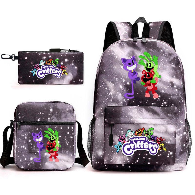 School season starry sky primary school student schoolbag smiling animal leisure backpack