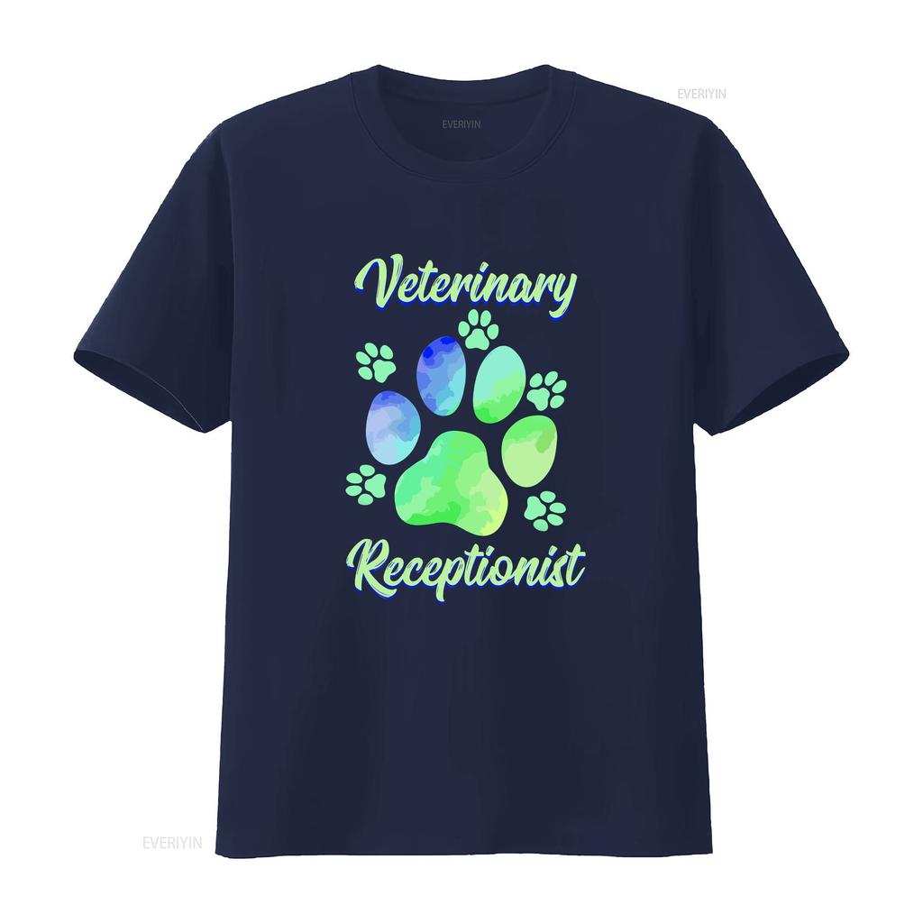Vet Tech T Shirt Reception Veterinarian Animal Veterinary Receptionist Vintage Washed Fashion Soft Streetwear Stylish Casual