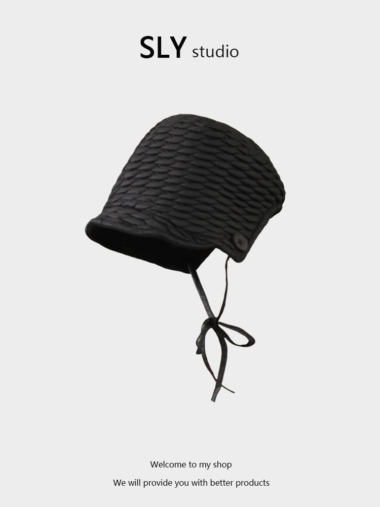 Cute Loli Hat Women's Autumn and Winter Trendy Pullover Bucket Hat Casual Versatile Cold Ear Protection Hat