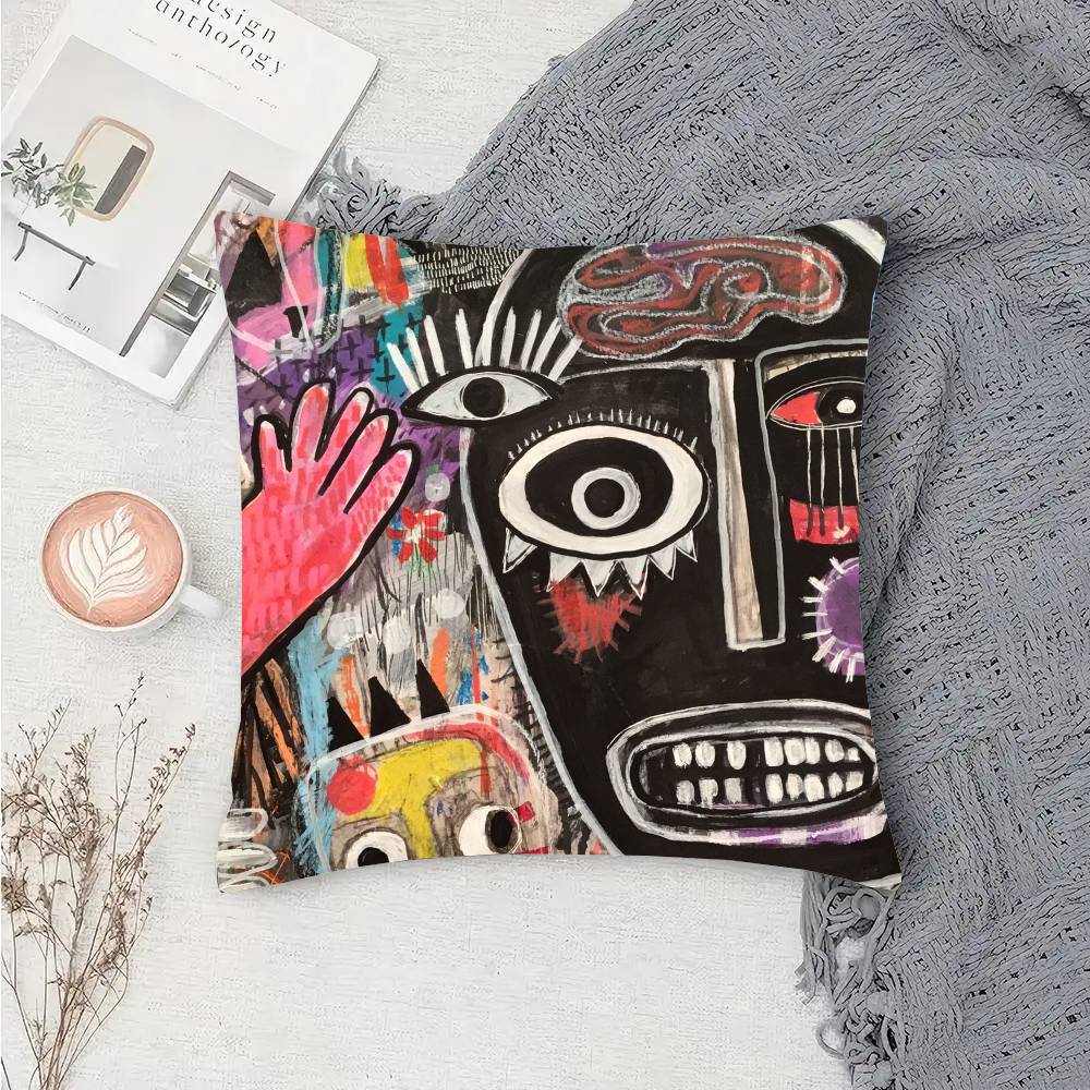 

Абстрактные Граффити Цвета Персонажей Наволочка Чехол для Подушки Дивана Комната Домашнее Украшение 12x12Inch