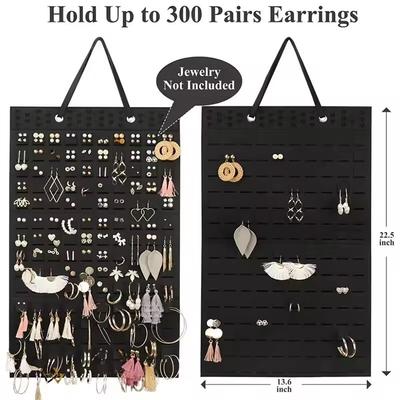 Earrings Hanging Organizer Wall Earring Holder Felt Jewelry Wall Hanger Ring Earring Display Holder Stand Rack Storage Organizer