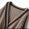 2024 Early Autumn Academic Style V-Neck Loose Knit Cardigan for Women