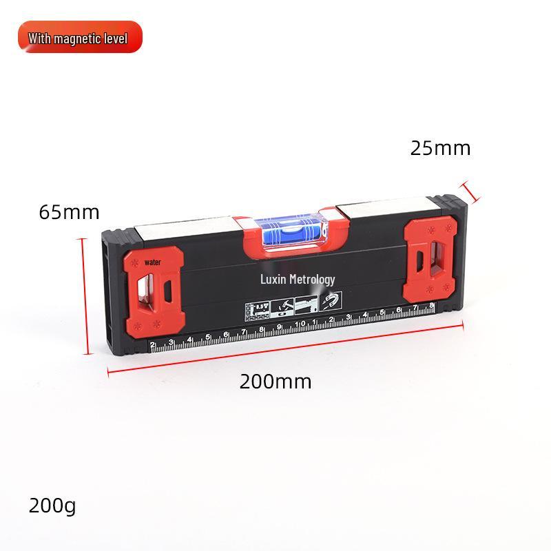 High-Precision Magnetic Mini Spirit Level, Durable Aluminum & Cast Iron, Drop-Resistant, Industrial Grade