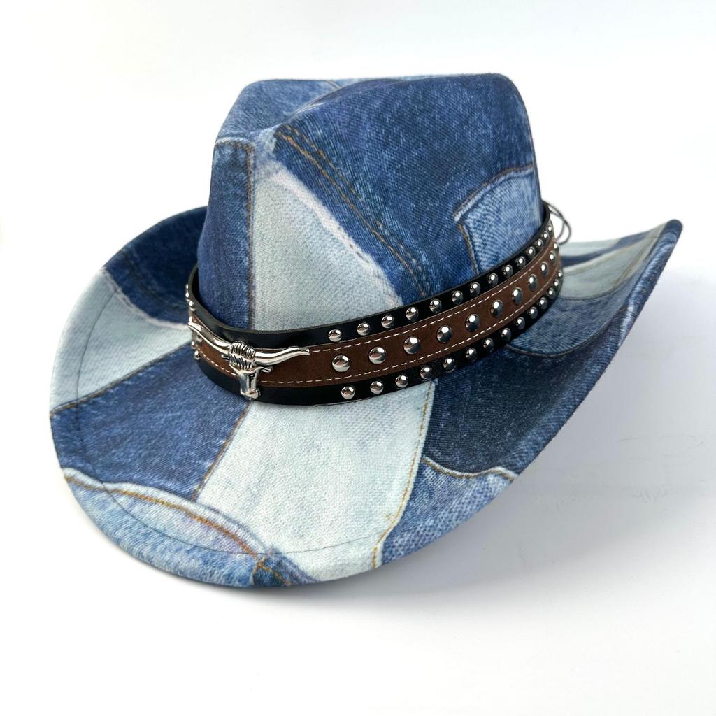 Hat Vintage Western Cowboy Hat Premium Jazz Hat Holiday Ethnic Shade Top Hat