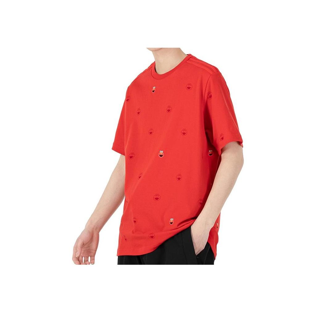 Adidas Neo Sesame Street Co-Branded Series Solid Cartoon Pattern Crew Neck Short Sleeve T-Shirt Men Tops HD7286