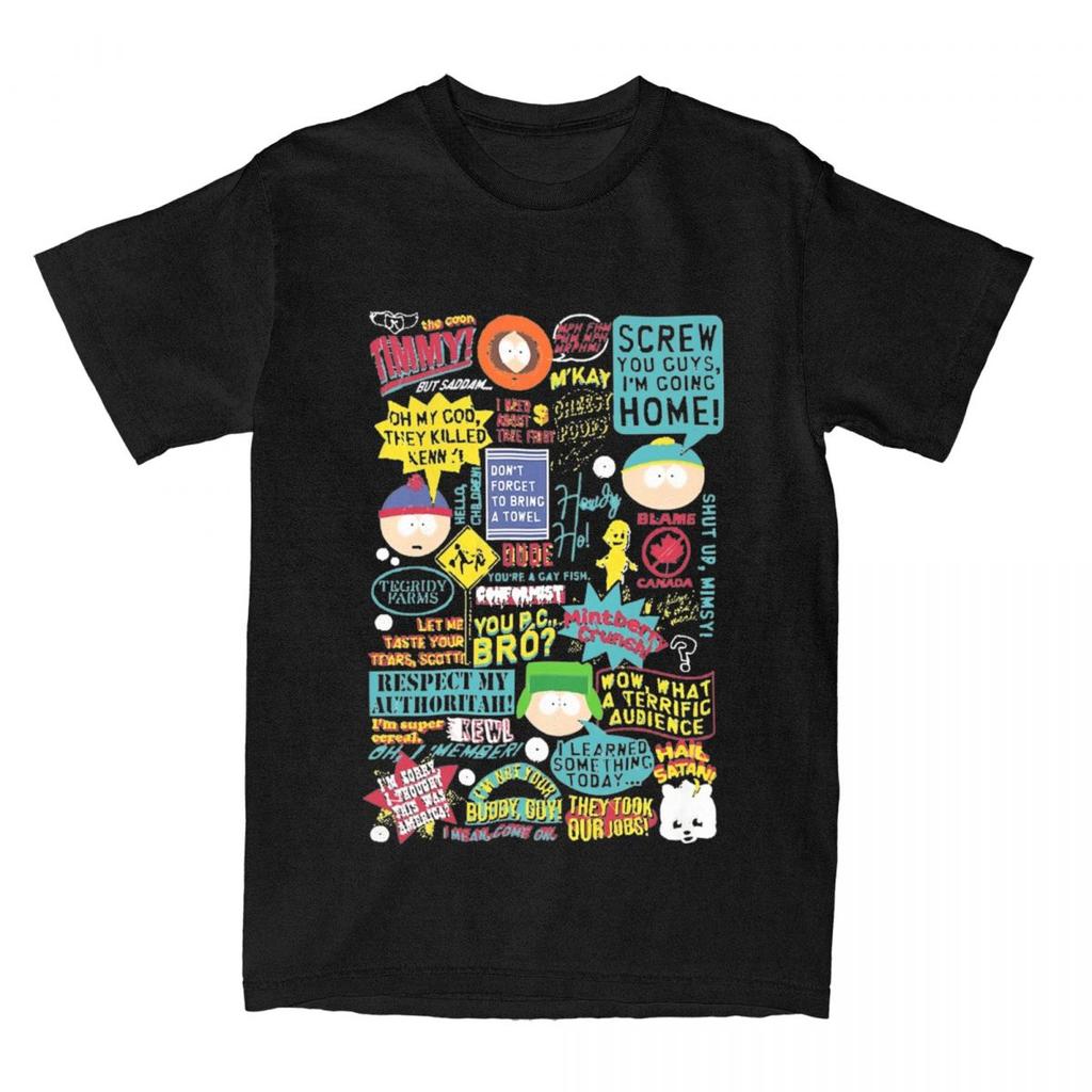 Southparks Citat T-shirt rolig eric cartman Trendiga Coola T-shirts Kortärmade Vintage Toppar Sommar Bomull Överdimensionerade Kläder