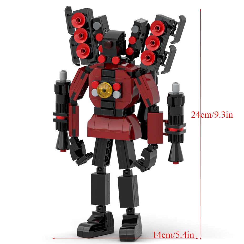 Moc Titan Speakerman Mluvící Titan Model v měřítku z vtipných anime videí:Pro Skibidi Toilet , Stavebnice 172 dílků Hračky Sady