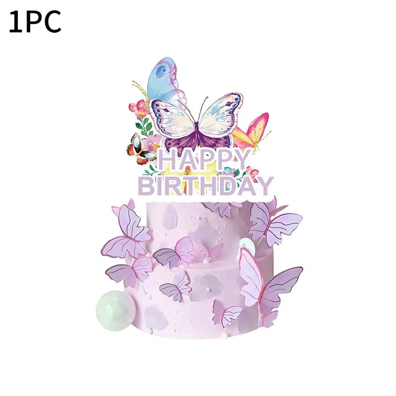 

Purple Butterfly Theme Disposable Tableware Set Butterfly Plate Cup Napkin Banner Girls Baby Shower Birthday Party Supplies