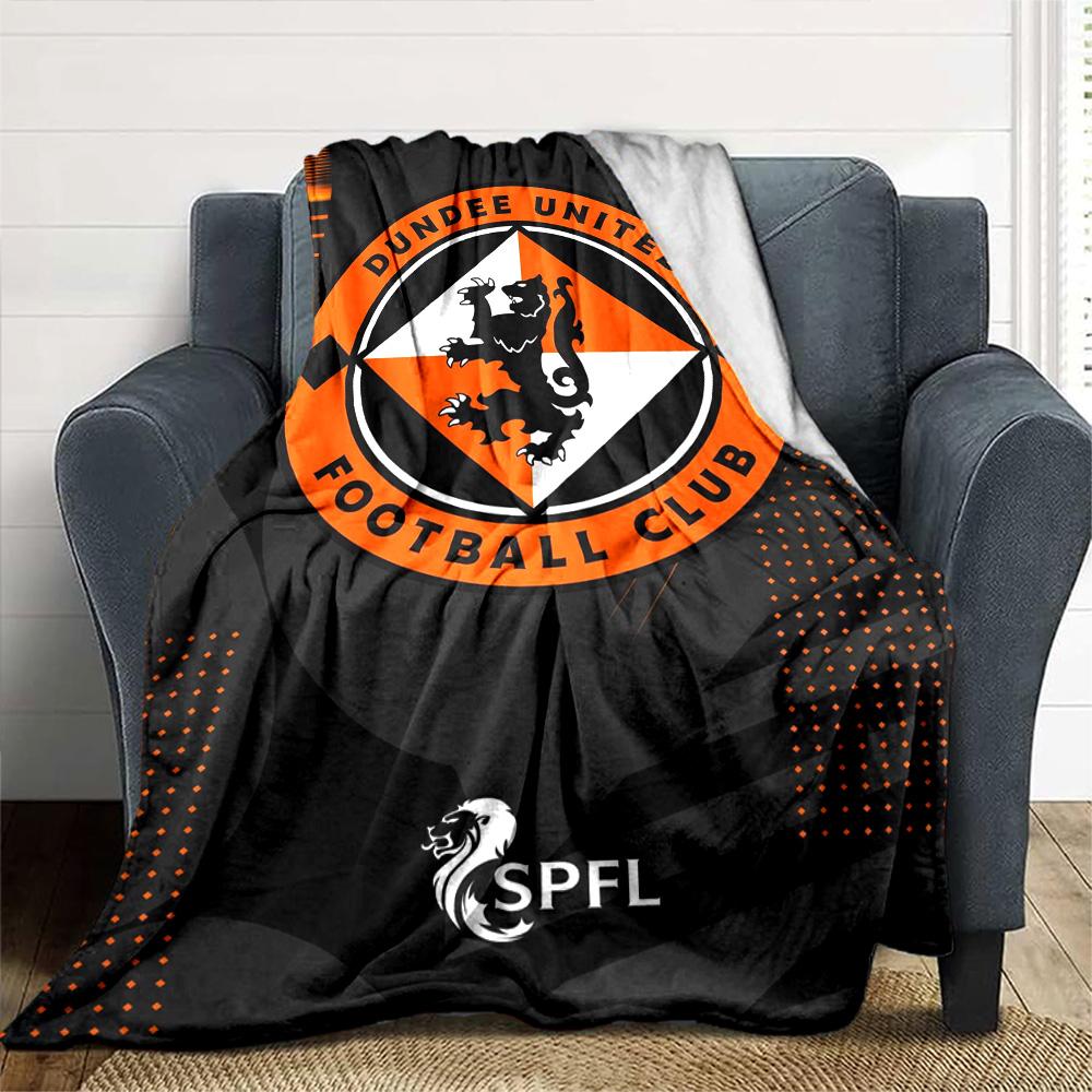 Dundee United FC Print Flannel Blanket High Quality Warm Comfortable Cover for All Seasons Perfect for Gifts Home Decor