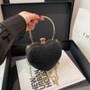 Crossbody Bag Niche Design Heart-shaped Small Bag Fashionable Handbag Korean Casual Sweet Cute Personality Solid