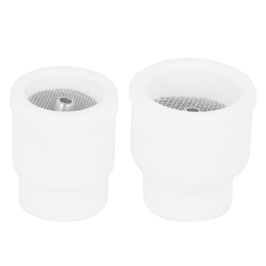 2Pcs Ceramic Welding Cup Set for WP‑17 18 26 9 20 Agon Arc Welding Gun 10# 12# Manual Tool
