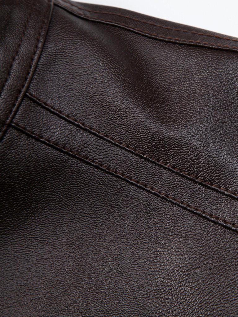 Men's Stand Collar PU Leather Motorcycle Jacket - Spring/Autumn Style
