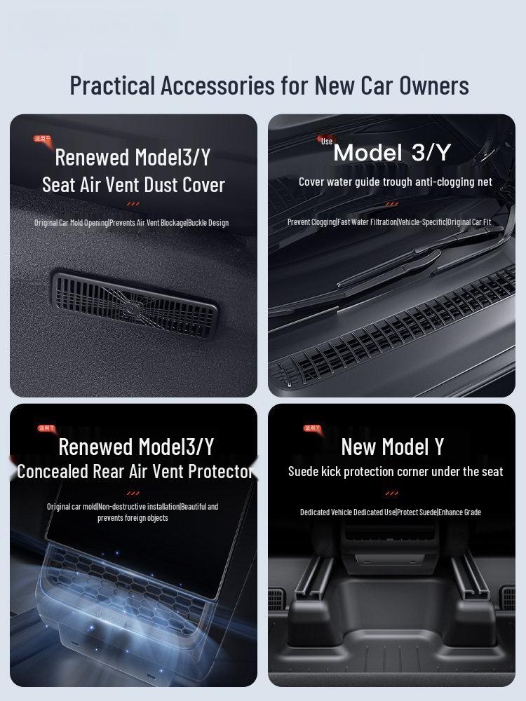 Insect-Resistant Air Inlet Grille Protector for 2023 Tesla Model Y / 6-Seater YL / Model 3