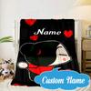 Custom Name Heartfelt Pucca Love Blanket bed sofa Blanket Flannel Blanket for Camping, Hiking, Picnic Essentials,gift for Fan family