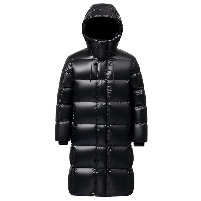 Unisex dlouhá zimní péřová bunda - 95% výplň z prachového peří, Super silná a teplá pro extrémní mráz.